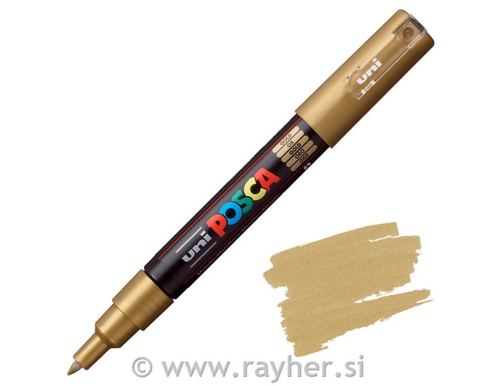 Uni POSCA marker; vrh 0,7 mm bullet;gold