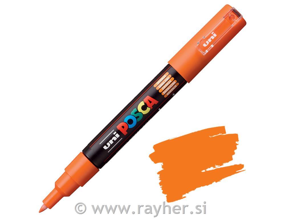 Uni POSCA marker; vrh 0,7 mm bullet;orange