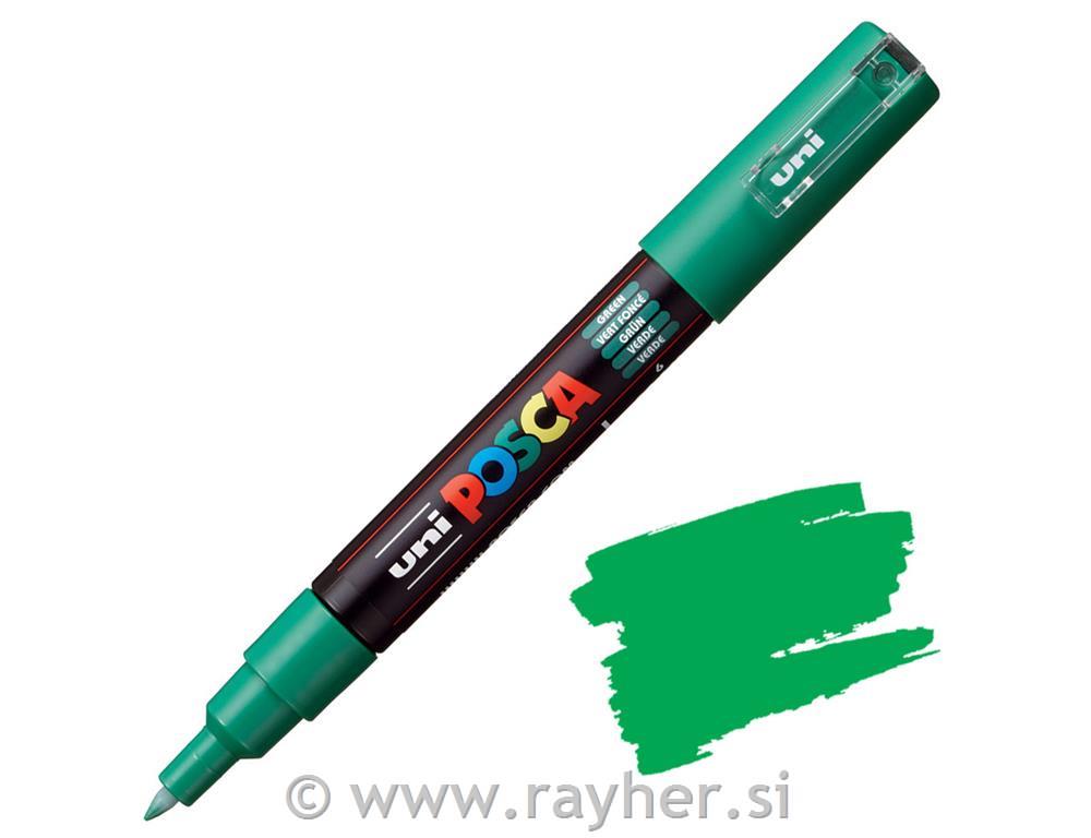 Uni POSCA marker; vrh 0,7 mm bullet;green