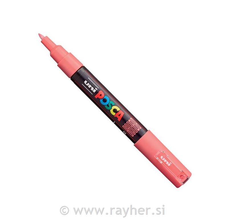 Uni POSCA marker; vrh 0,7 mm bullet;coral pink