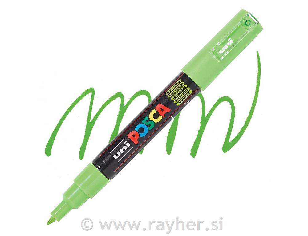 Uni POSCA marker; vrh 0,7 mm bullet;apple green