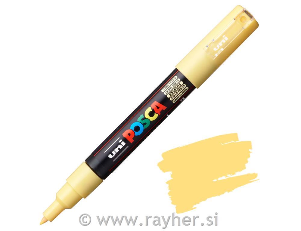 Uni POSCA marker; vrh 0,7 mm bullet;straw yellow