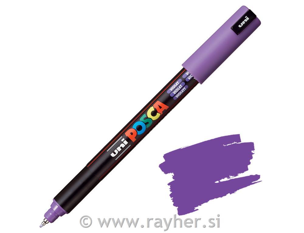 Uni POSCA marker; vrh 0,7 mm metal;violet