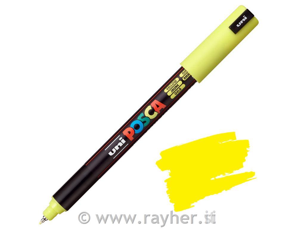 Uni POSCA marker; vrh 0,7 mm metal;yellow