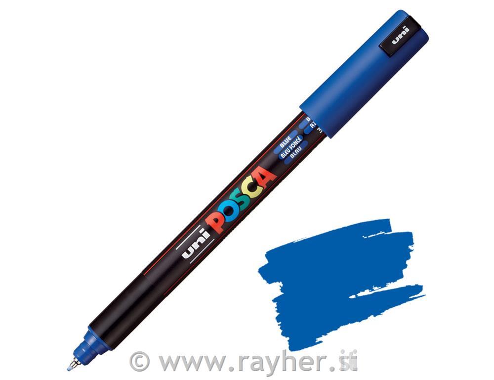 Uni POSCA marker; vrh 0,7 mm metal;metallic blue