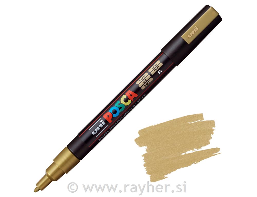 Uni POSCA marker; vrh 0,9-1,3 mm;gold