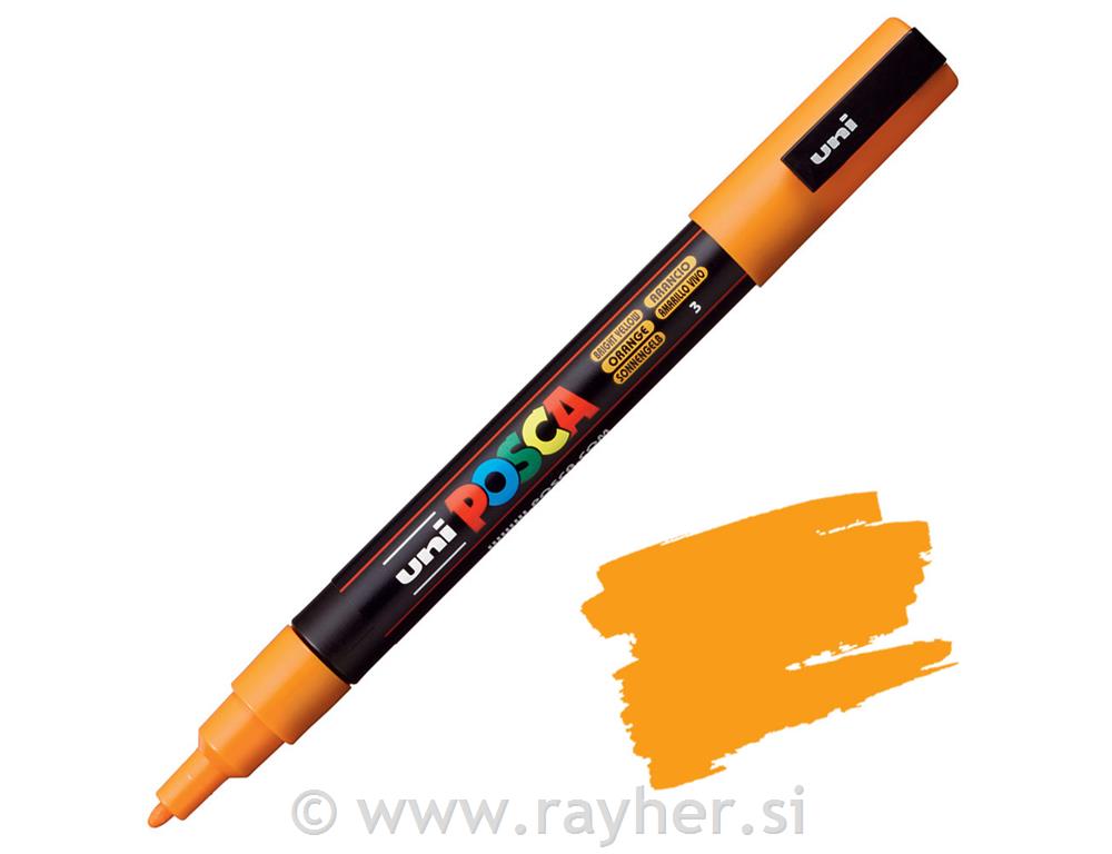 Uni POSCA marker; vrh 0,9-1,3 mm;orange yellow