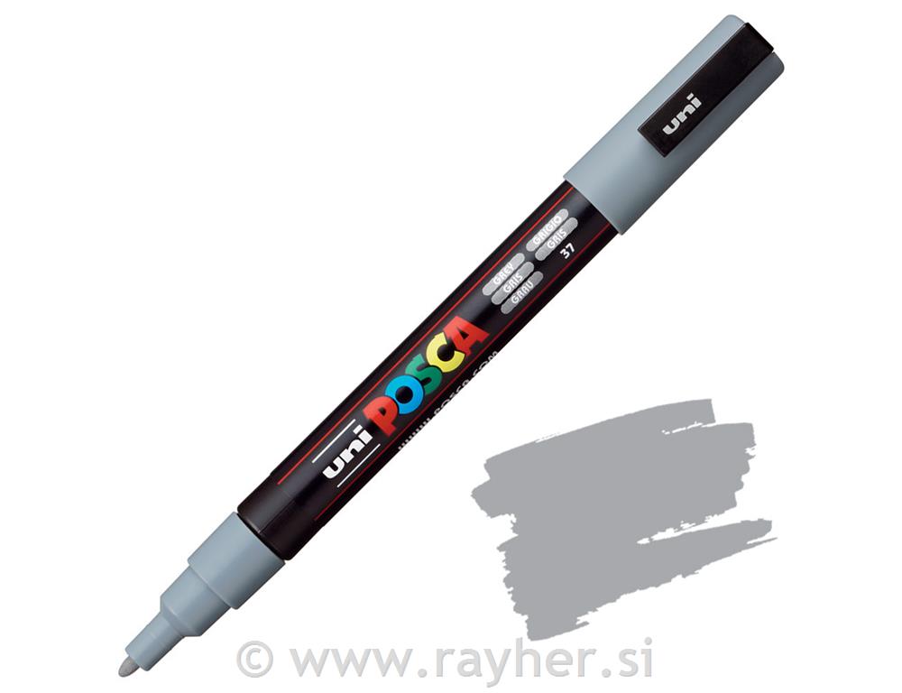 Uni POSCA marker; vrh 0,9-1,3 mm;grey