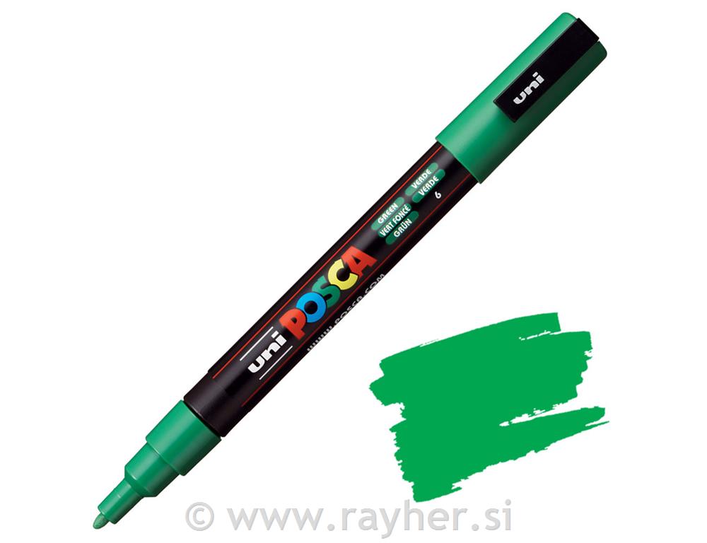 Uni POSCA marker; vrh 0,9-1,3 mm;green