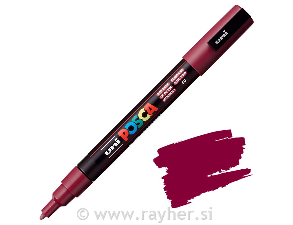 Uni POSCA marker; vrh 0,9-1,3 mm;red wine
