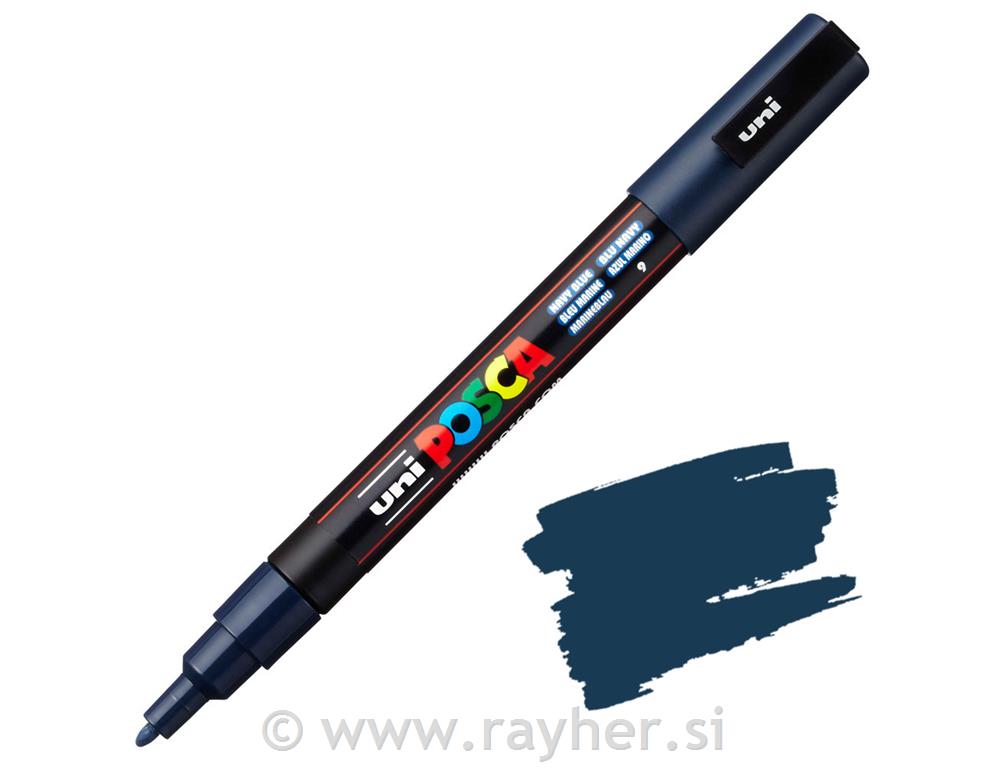 Uni POSCA marker; vrh 0,9-1,3 mm;navy blue