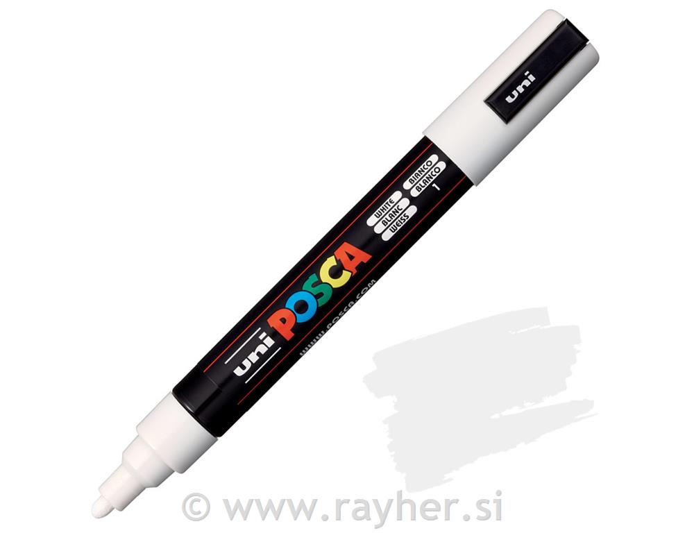 Uni POSCA marker; vrh 1,8-2,5 mm;white