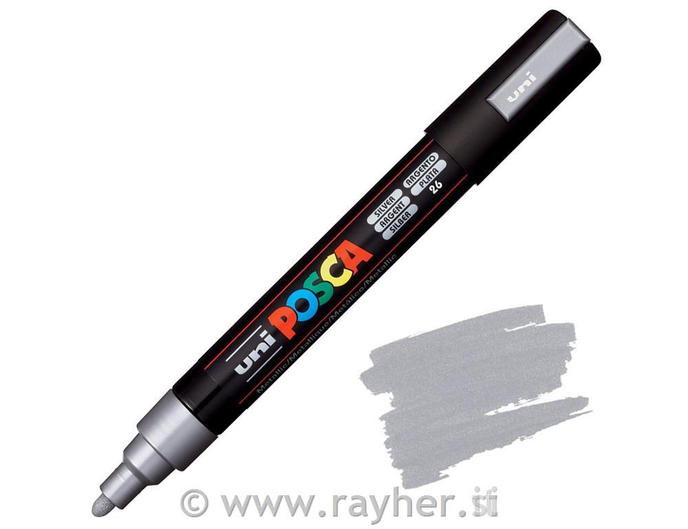 Uni POSCA marker; vrh 1,8-2,5 mm;silver