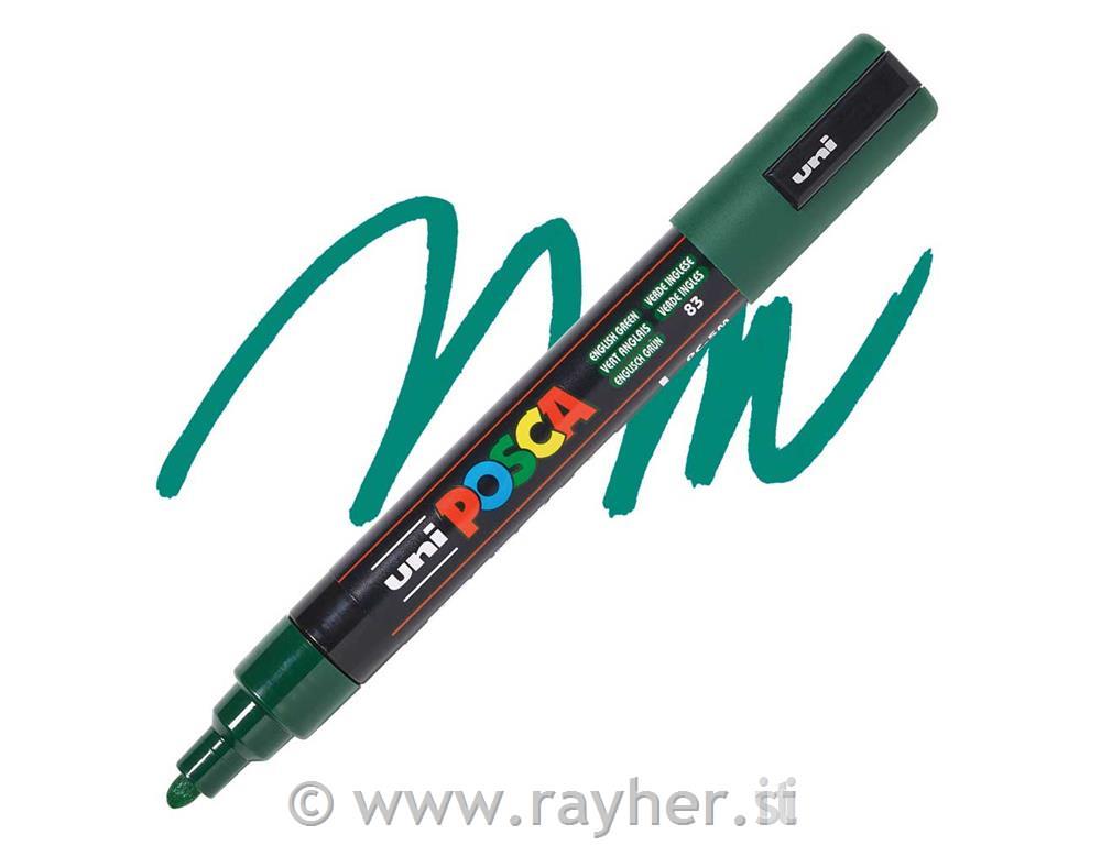 Uni POSCA marker; vrh 1,8-2,5 mm;English green