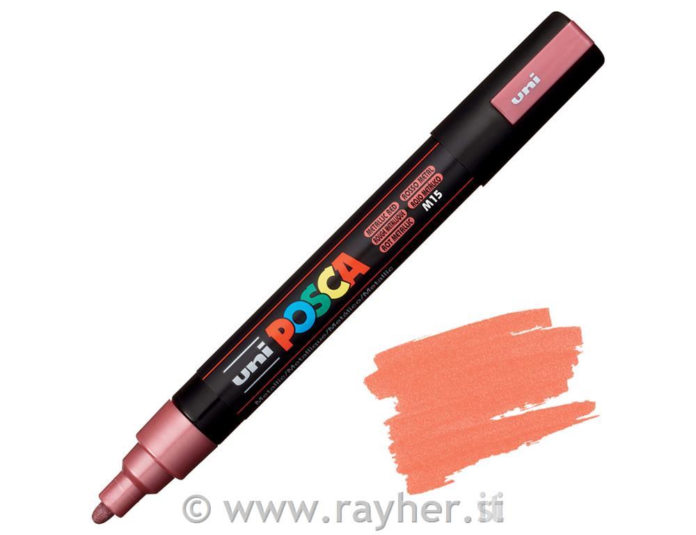 Uni POSCA marker; vrh 1,8-2,5 mm;metallic red