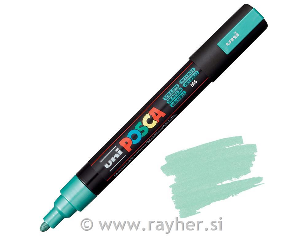 Uni POSCA marker; vrh 1,8-2,5 mm;metallic green