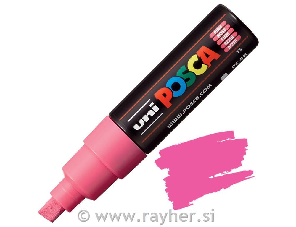 Uni POSCA marker; tip 8 mm chissel;pink