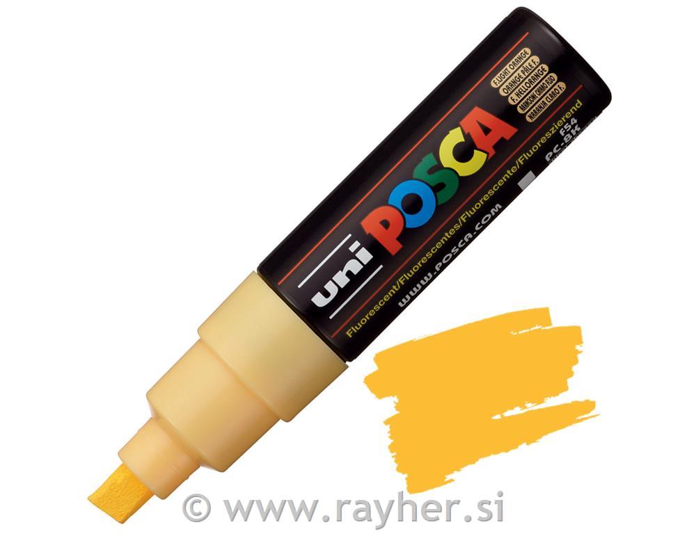 Uni POSCA marker; vrh 8 mm chissel;fluo light orange