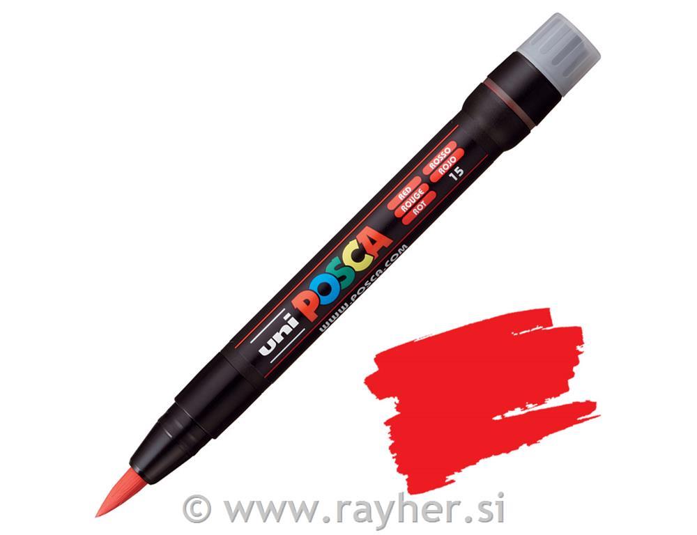 Uni POSCA marker; vrh kist;red