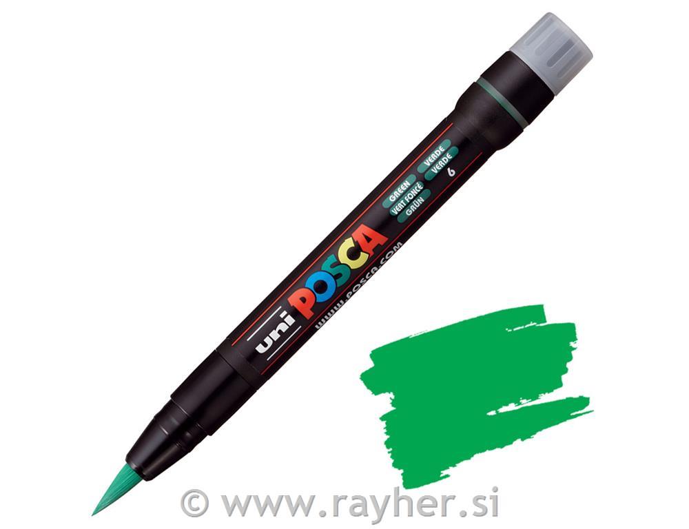 Uni POSCA marker; vrh kist;green