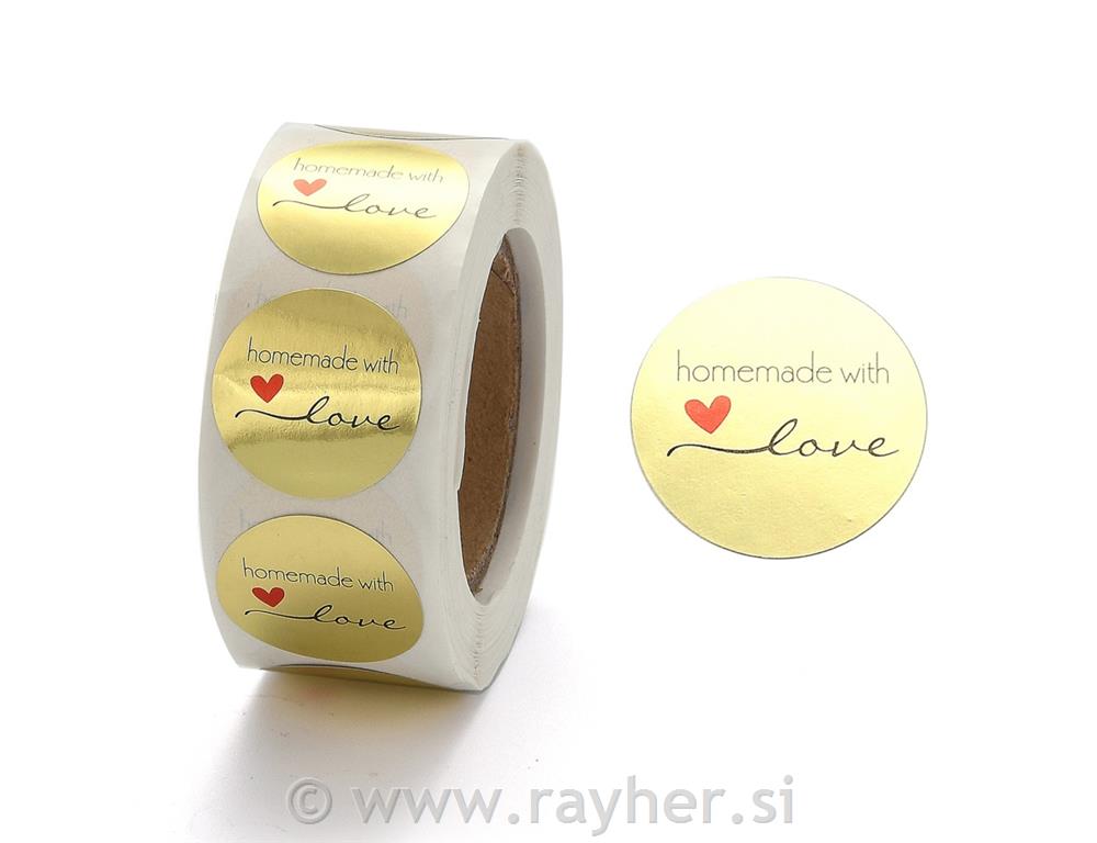 Nalejepnice "Handmade with Love"