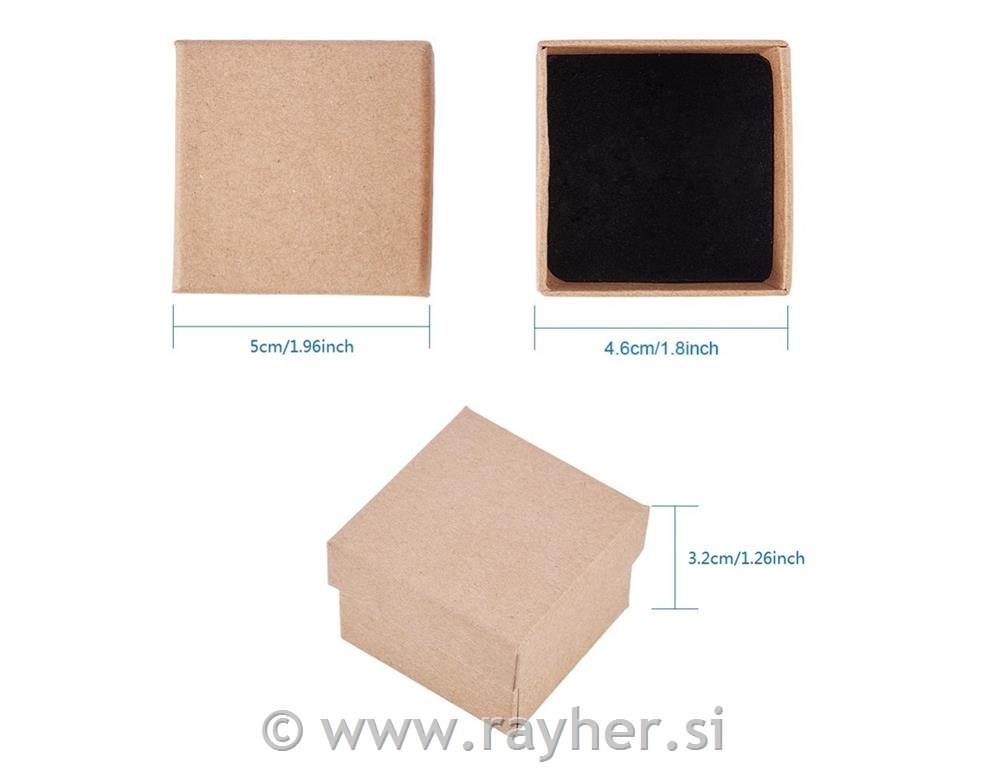 Kutija za nakit, kraft boje