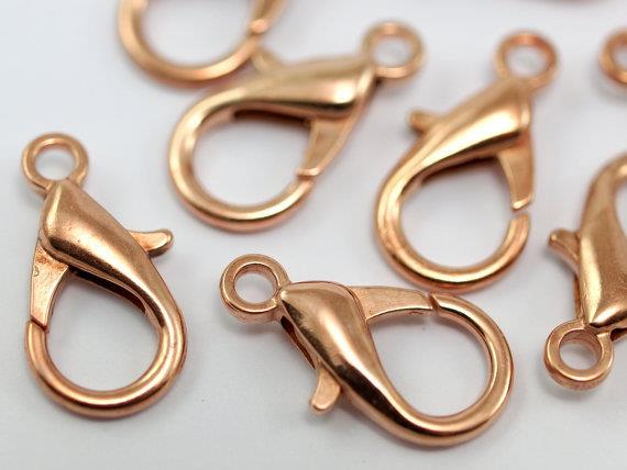 Kopča kartija 6 mm, bakrene boje, set 10/1