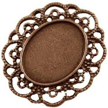 MEDALJON ANTIK BAKER, 41X35 MM, OVAL