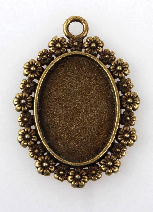 Medaljon antik bronza, 41X29.5 mm, oval