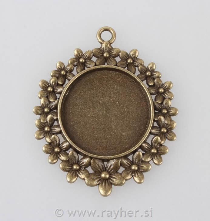MEDALJON ANTIK BRON, 49X41 MM