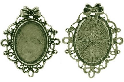 Medaljon antik bronza, 56X46 mm, oval