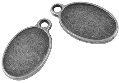 Medaljon antik srebrna, 22X13 mm,oval