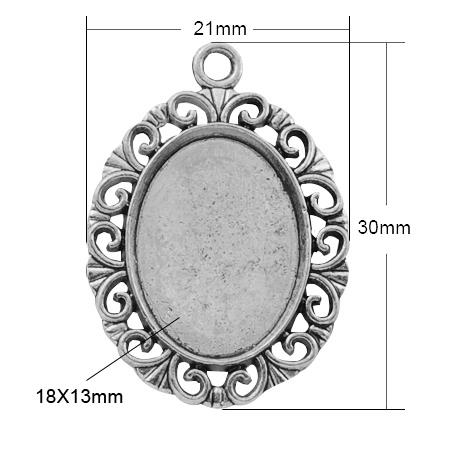 MEDALJON ANTIK SREB.BOJA, 30X21 MM