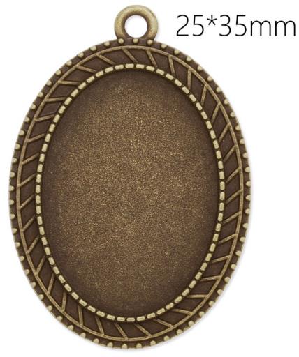 MEDALJON BRON, 45X35MM, OVAL