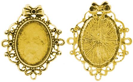 Medaljon antik zlatna bojana, 56X46 mm,oval