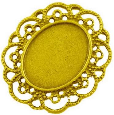 Medaljon zlatna boja, 41X35 mm, oval