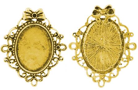 Medaljon zlatna boja, 56X46 mm, oval