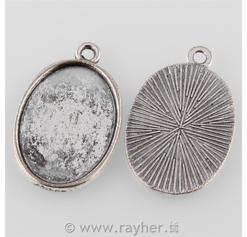Medaljon antik srebrna 35x30x2mm