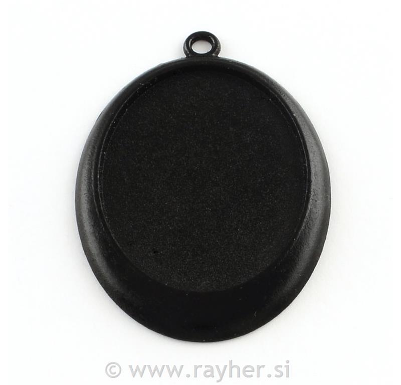 Medaljon antik crni 54X38X3mm
