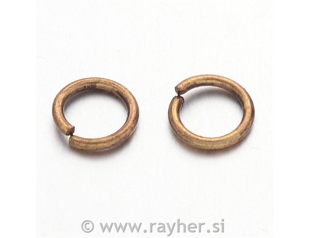 Ringići 5 mm, bron boja, set 10