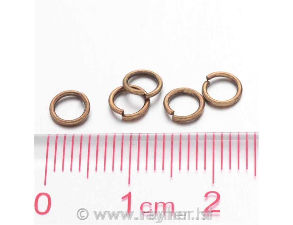 Ringići 5 mm, bron boja, set 10