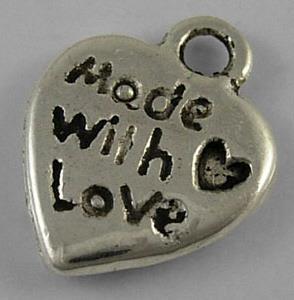 Privjesak „MADE WITH LOVE“, srebrne boje