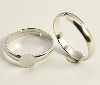 Prsten, boja platine, 17 mm
