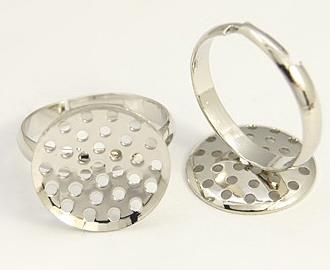 Prsten, boja platine, 17 mm,