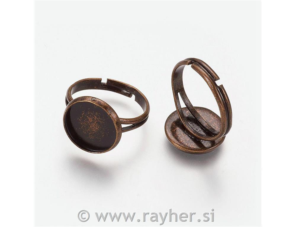 Prsten, antik bron, 17mm
