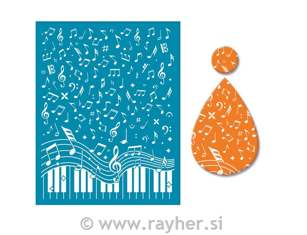 Šablona Silk Screen, Music note