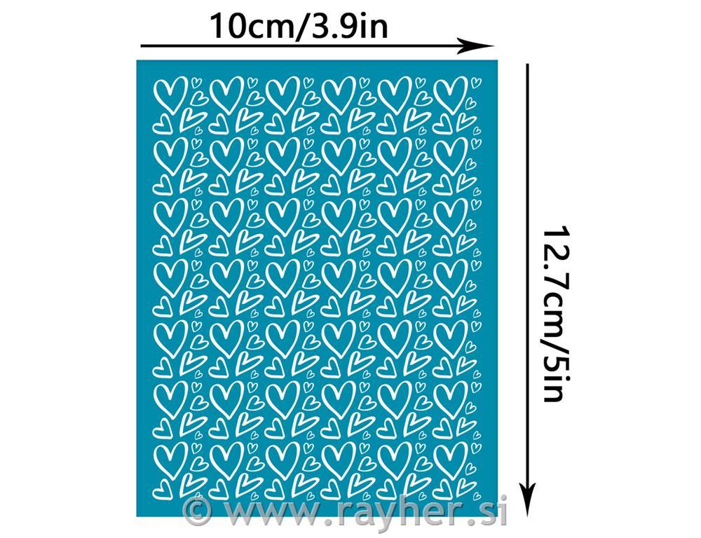 Šablona Silk Screen, Hearts
