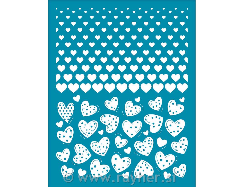 Šablona Silk Screen, Hearts with dots