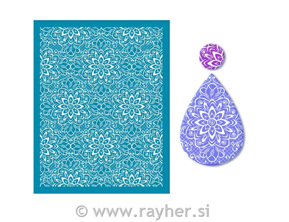 Šablona Silk Screen, Lace