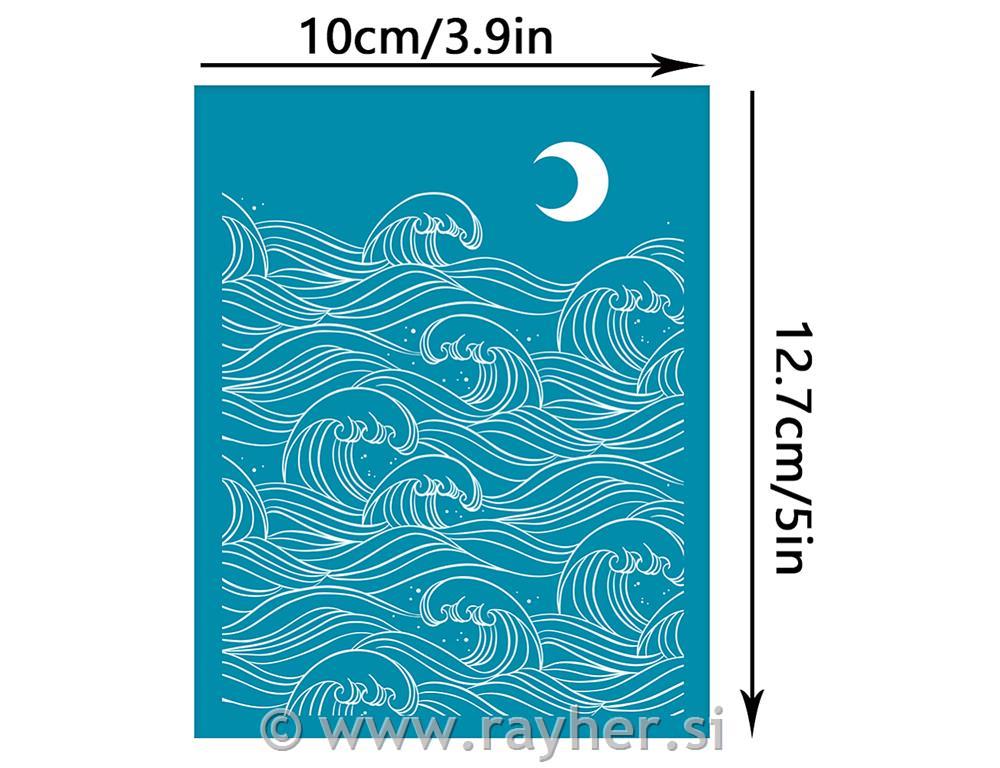 Šablona Silk Screen, Moon-Waves